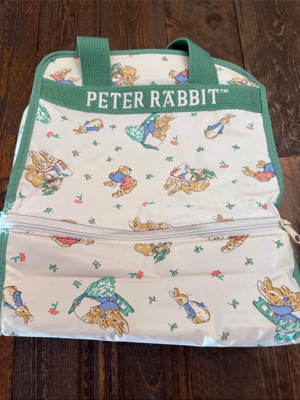 Vintage 90s Peter Rabbit Enfamil Insulated Bottle & Diaper Bag Tote - Mint Green